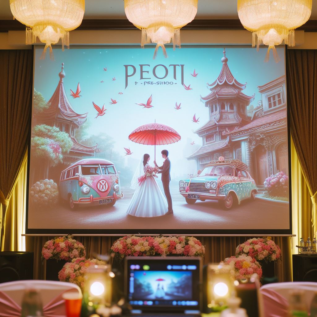 Perfect Projector Setup for Wedding Pre-Shoot