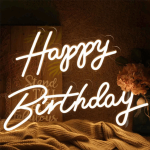 Happy Birthday neon sign